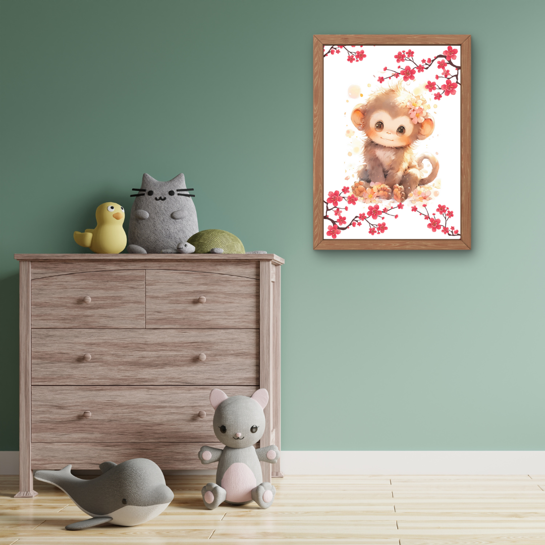 Set of cute baby woodland animals